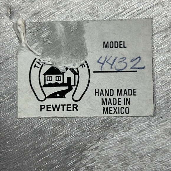 Vintage Pewter Sunflower Plate 1990s Made in Mexico 13 ½ “ diameter model 4432 - Picture 10 of 12